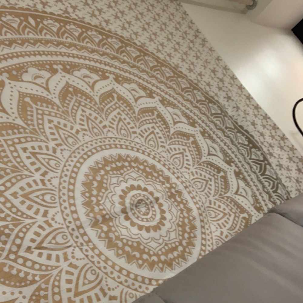 Gold and white tapestry